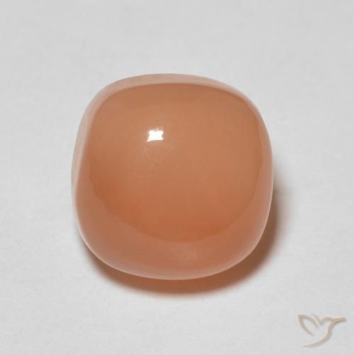 1.90ct Натуральный Светло-оранжевый Лунный камень, Подушка, Полупрозрачный