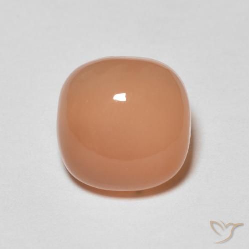 2.08ct Натуральный Перскиково-оранжевый Лунный камень, Подушка, Полупрозрачный