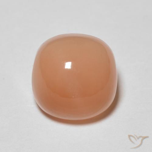 2.40ct Натуральный Перскиково-оранжевый Лунный камень, Подушка, Полупрозрачный