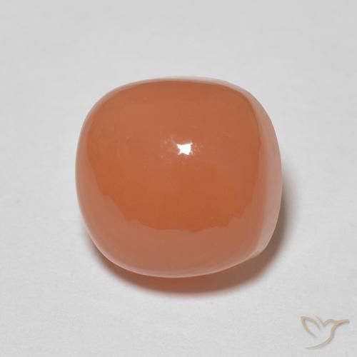 2.85ct Натуральный Светло-оранжевый Лунный камень, Подушка, Полупрозрачный