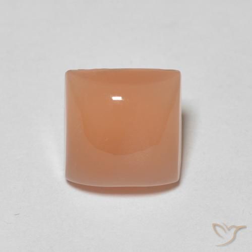 1.63ct Натуральный Средний апельсин Лунный камень, Квадрат, Полупрозрачный