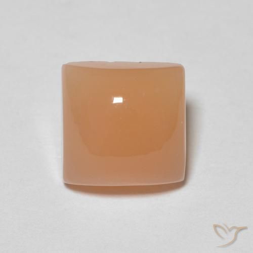 2.09ct Натуральный Канталупа Апельсин Лунный камень, Квадрат, Полупрозрачный