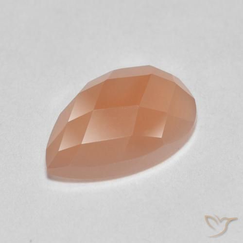 1.06ct Натуральный Средний апельсин Лунный камень, Форма груши, Полупрозрачный