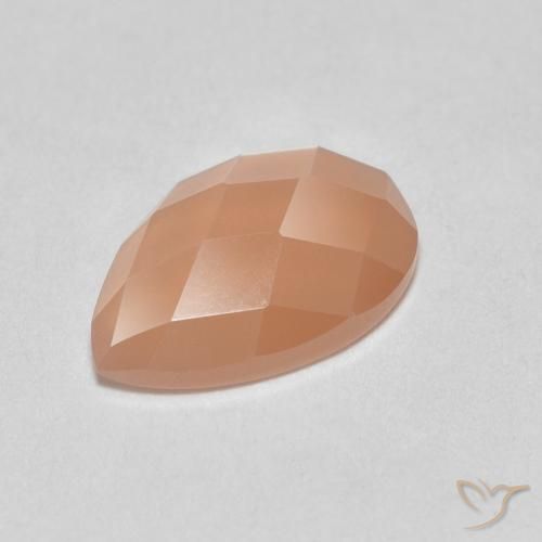 0.94ct Натуральный Канталупа Апельсин Лунный камень, Форма груши, Полупрозрачный