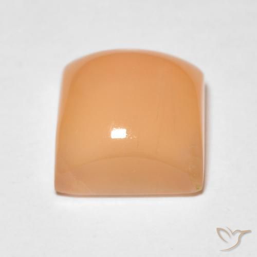 2.20 карата, натуральный Medium Light-Orange Лунный камень, Квадрат, Полупрозрачный