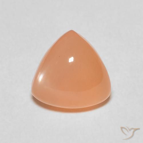 1.77ct Натуральный Перскиково-оранжевый Лунный камень, Триллион, Полупрозрачный