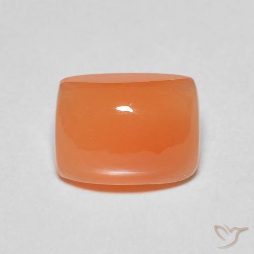 2.48ct Натуральный Темно-оранжевый Лунный камень, Подушка, Полупрозрачный