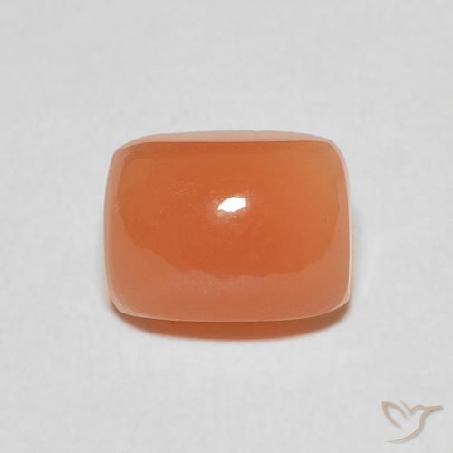 2.80ct Натуральный Красновато-оранжевый Лунный камень, Подушка, Полупрозрачный
