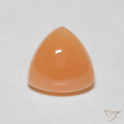 1.83ct Натуральный Теплый абрикосовый апельсин Лунный камень, Триллион, Полупрозрачный
