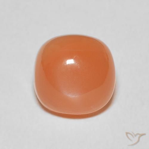 2.24ct Натуральный Светло-оранжевый Лунный камень, Подушка, Полупрозрачный