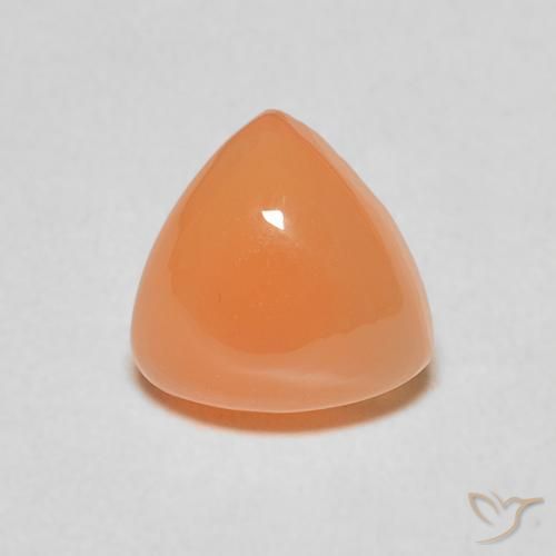 1.84ct Натуральный Красновато-оранжевый Лунный камень, Триллион, Полупрозрачный