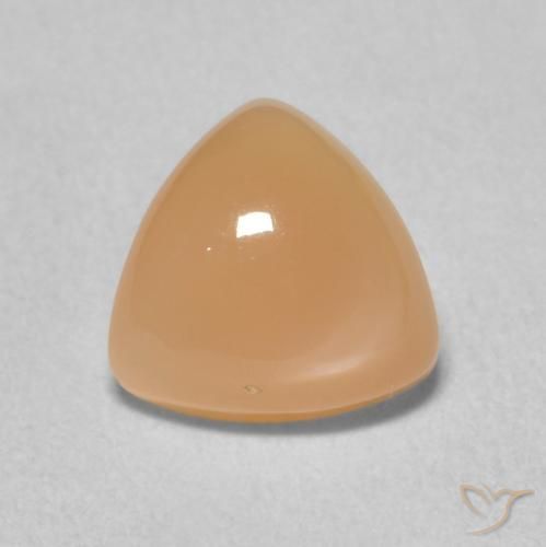 1.67ct Натуральный Канталупа Апельсин Лунный камень, Триллион, Полупрозрачный