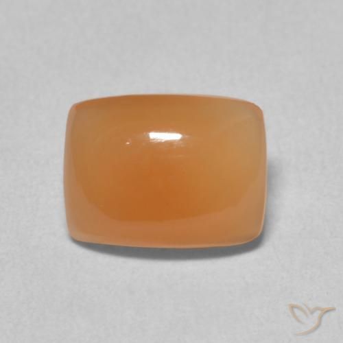 2.19ct Натуральный Теплый абрикосовый апельсин Лунный камень, Подушка, Полупрозрачный