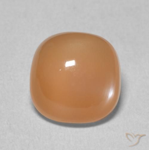 1.96ct Натуральный Перскиково-оранжевый Лунный камень, Подушка, Полупрозрачный