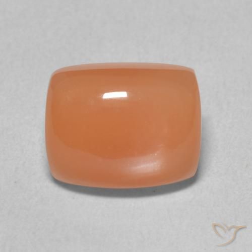 2.46ct Натуральный Светло-оранжевый Лунный камень, Подушка, Полупрозрачный