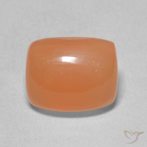 2.40ct Натуральный Светло-красновато-оранжевый Лунный камень, Подушка, Полупрозрачный