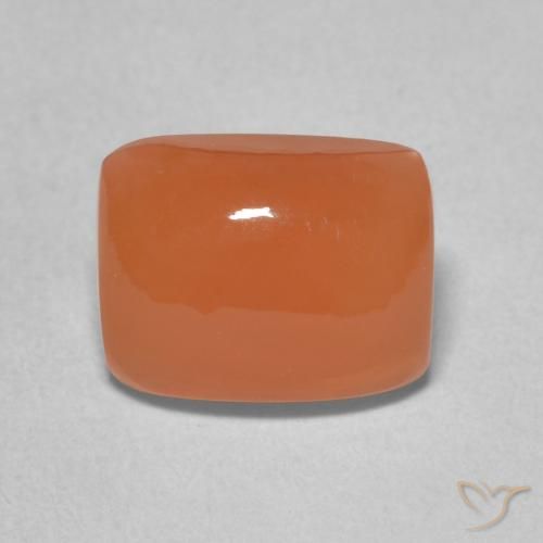 2.53ct Натуральный Красновато-оранжевый Лунный камень, Подушка, Полупрозрачный