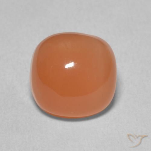 2.16ct Натуральный Светло-оранжевый Лунный камень, Подушка, Полупрозрачный