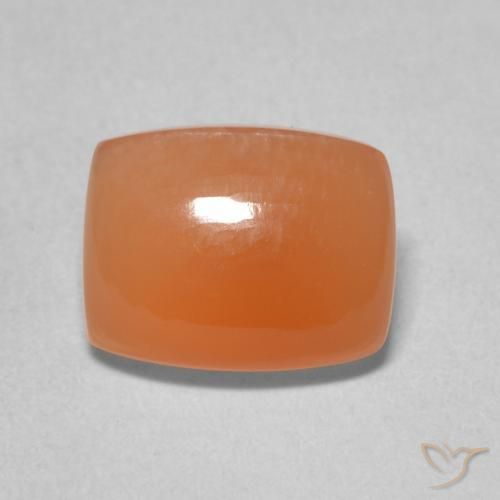 2.11ct Натуральный Красновато-оранжевый Лунный камень, Подушка, Полупрозрачный
