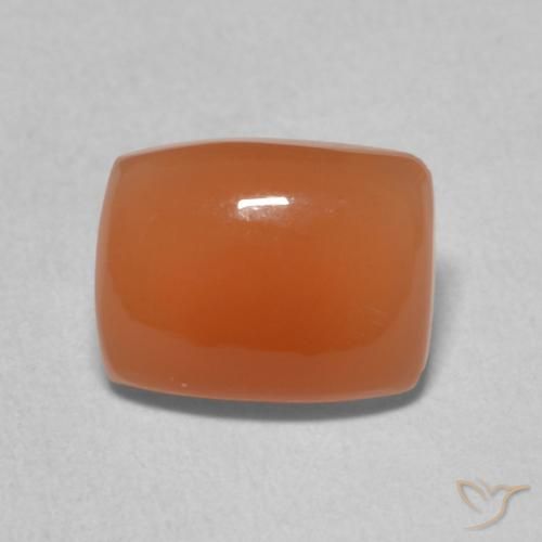 1.96ct Натуральный Темно-оранжевый Лунный камень, Подушка, Полупрозрачный
