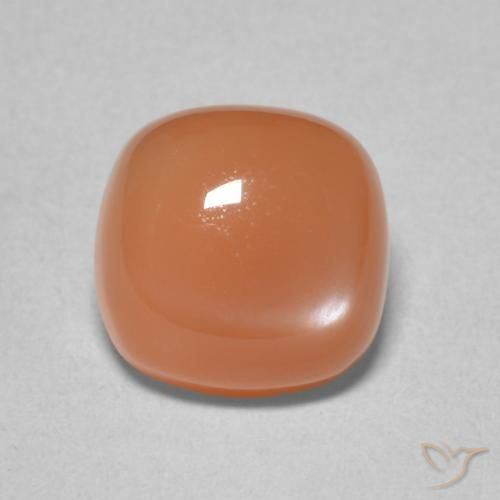 2.17ct Натуральный Светло-красновато-оранжевый Лунный камень, Подушка, Полупрозрачный