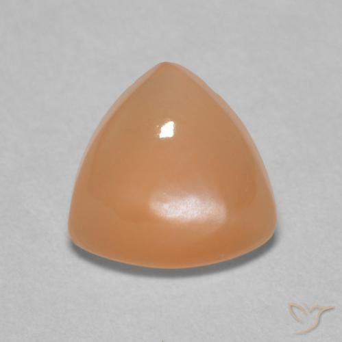 1.48ct Натуральный Medium Light-Orange Лунный камень, Триллион, Полупрозрачный