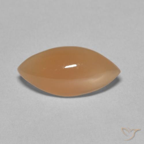 2.79ct Натуральный Medium Light-Orange Лунный камень, Маркиза, Полупрозрачный