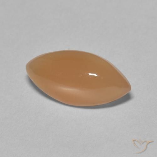 2.79 карата, натуральный Medium Light-Orange Лунный камень, Маркиза, Полупрозрачный