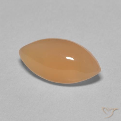 2.66 карата, натуральный Medium Light-Orange Лунный камень, Маркиза, Полупрозрачный