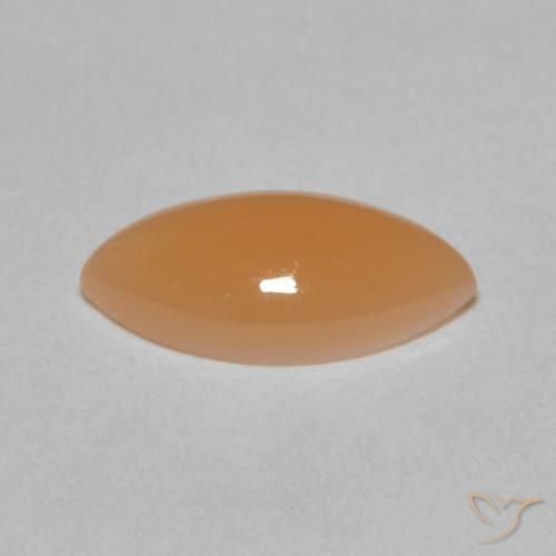 2.66 карата, натуральный Medium Light-Orange Лунный камень, Маркиза, Полупрозрачный
