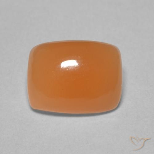 2.08ct Натуральный Светло-оранжевый Лунный камень, Подушка, Полупрозрачный