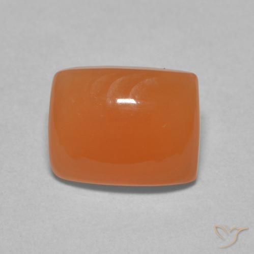 2.07ct Натуральный Красновато-оранжевый Лунный камень, Подушка, Полупрозрачный