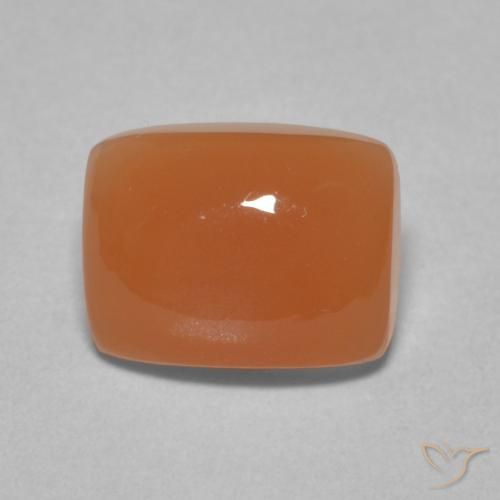 2.15ct Натуральный Красновато-оранжевый Лунный камень, Подушка, Полупрозрачный