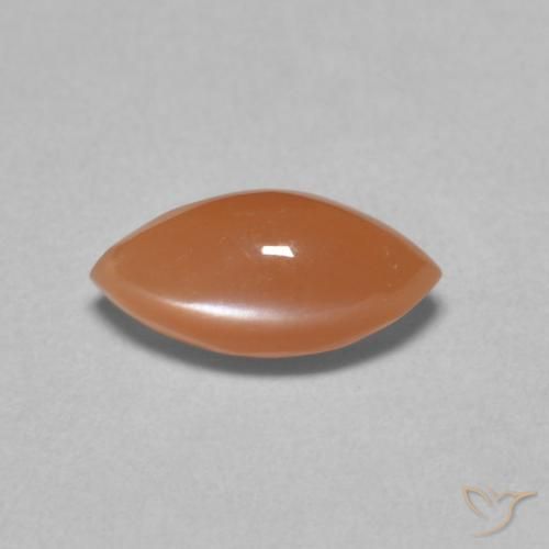 1.47ct Натуральный Красновато-оранжевый Лунный камень, Маркиза, Полупрозрачный