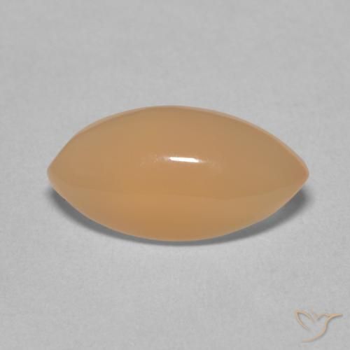 2.72ct Натуральный Medium Light-Orange Лунный камень, Маркиза, Полупрозрачный