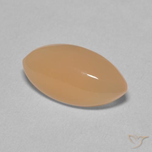 2.72 карата, натуральный Medium Light-Orange Лунный камень, Маркиза, Полупрозрачный