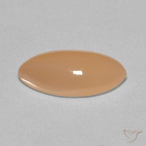2.72 карата, натуральный Medium Light-Orange Лунный камень, Маркиза, Полупрозрачный