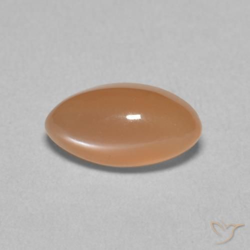 1.33ct Натуральный Перскиково-оранжевый Лунный камень, Маркиза, Полупрозрачный