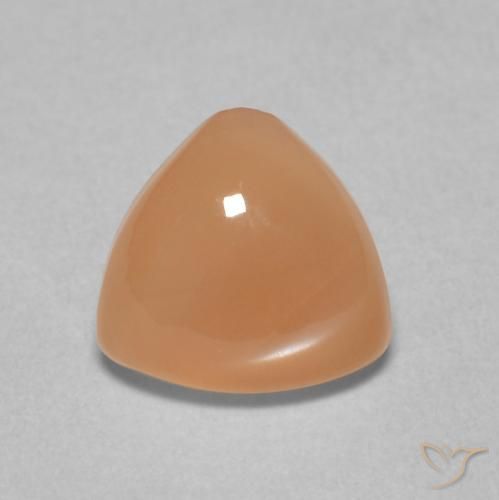 1.40ct Натуральный Канталупа Апельсин Лунный камень, Триллион, Полупрозрачный