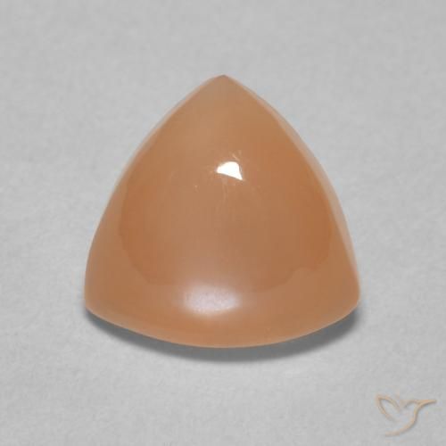 1.67ct Натуральный Канталупа Апельсин Лунный камень, Триллион, Полупрозрачный
