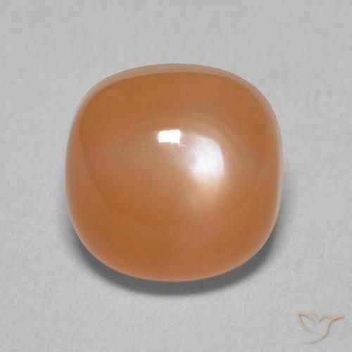2.36ct Натуральный Светло-оранжевый Лунный камень, Подушка, Полупрозрачный