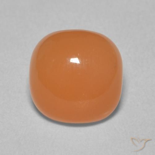 2.00ct Натуральный Светло-красновато-оранжевый Лунный камень, Подушка, Полупрозрачный