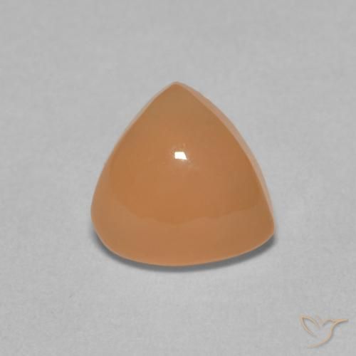 1.61ct Натуральный Канталупа Апельсин Лунный камень, Триллион, Полупрозрачный