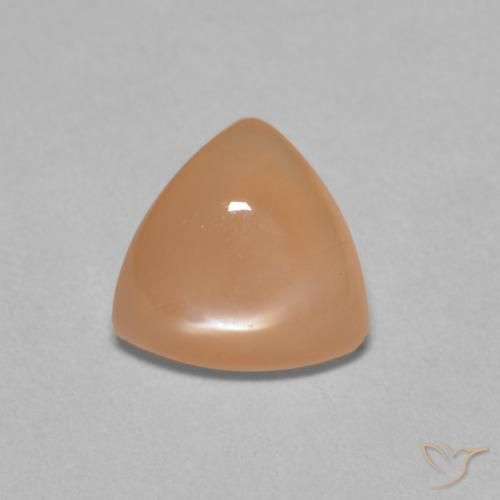 1.50ct Натуральный Перскиково-оранжевый Лунный камень, Триллион, Полупрозрачный
