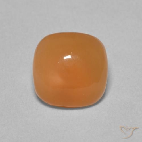 2.00ct Натуральный Светло-оранжевый Лунный камень, Подушка, Полупрозрачный