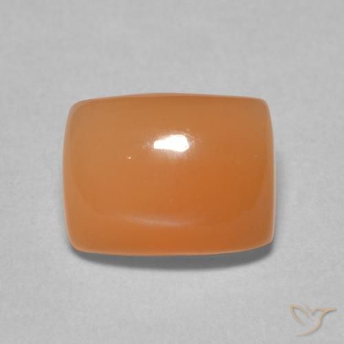 2.59ct Натуральный Светло-красновато-оранжевый Лунный камень, Подушка, Полупрозрачный