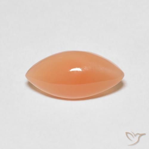 2.48ct Натуральный Светло-оранжевый Лунный камень, Маркиза, Полупрозрачный