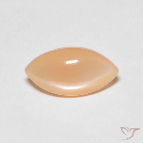 2.45ct Натуральный Medium Light-Orange Лунный камень, Маркиза, Полупрозрачный