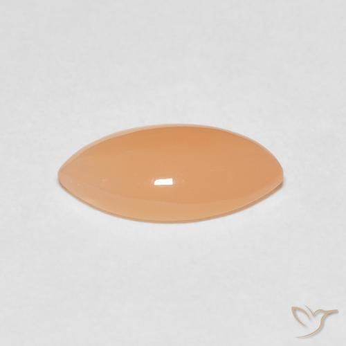 2.45 карата, натуральный Medium Light-Orange Лунный камень, Маркиза, Полупрозрачный
