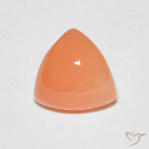 1.80ct Натуральный Светло-оранжевый Лунный камень, Триллион, Полупрозрачный